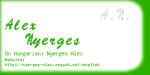 alex nyerges business card